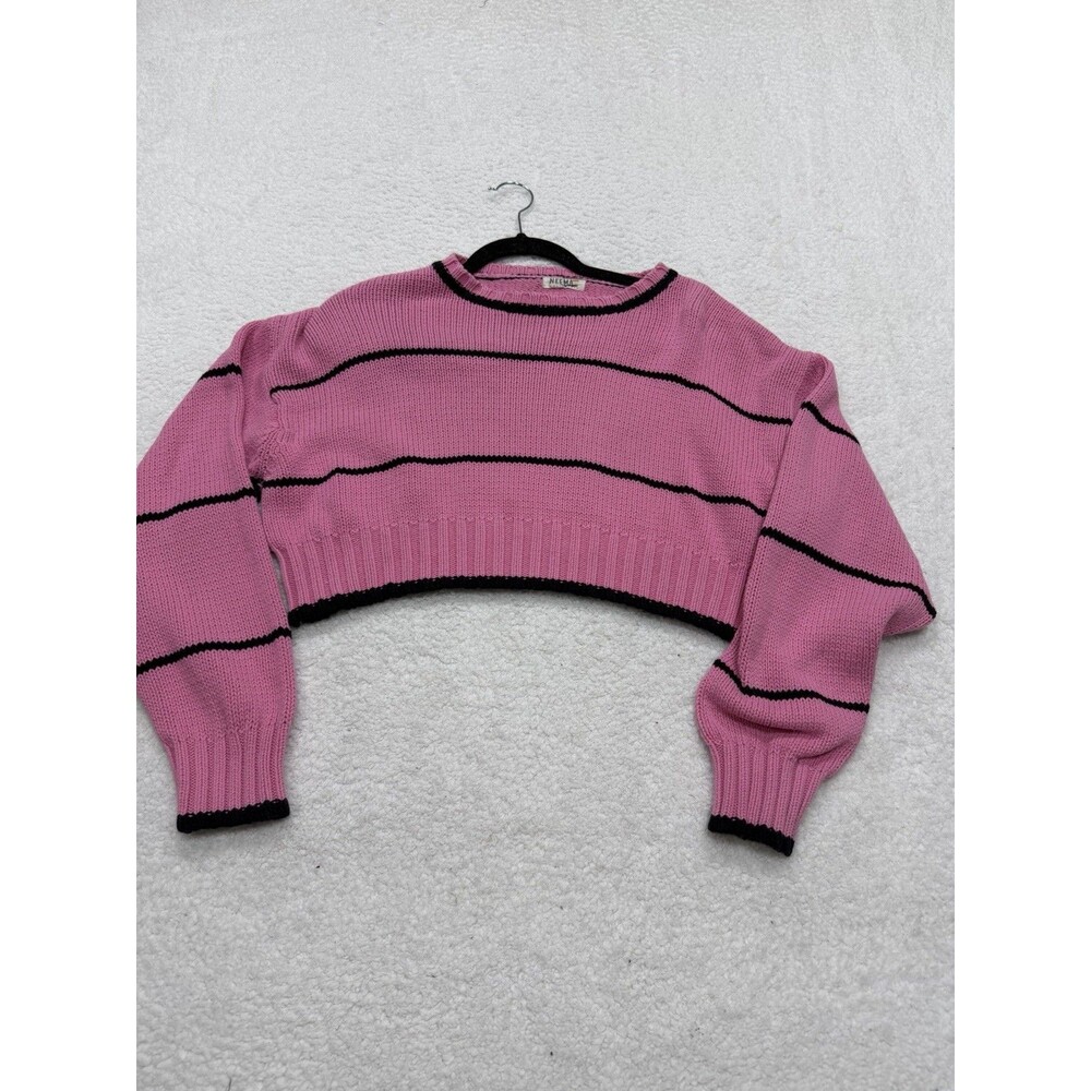 Neema California Sweater Women Pink Preppy Boho Cozy Small